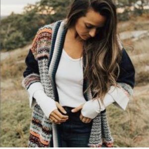 Anthropologie Sleeping on Snow Wrap Cardigan M/L